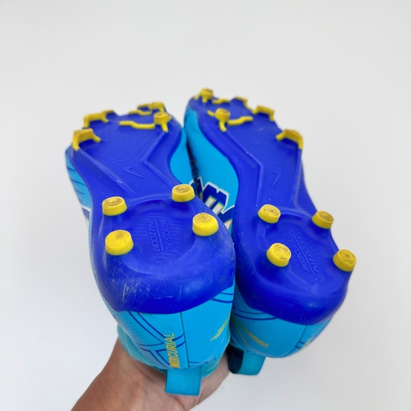 Nike Zoom Mercurial Swoosh Pull On Blue Soccer Cleats Youth Size 5.5 - Picture 10 of 10